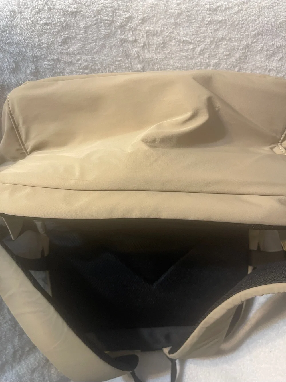 Neutral Beige Women's Backpack with Front Pocket